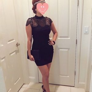 Fashion Nova- Black sequins dress